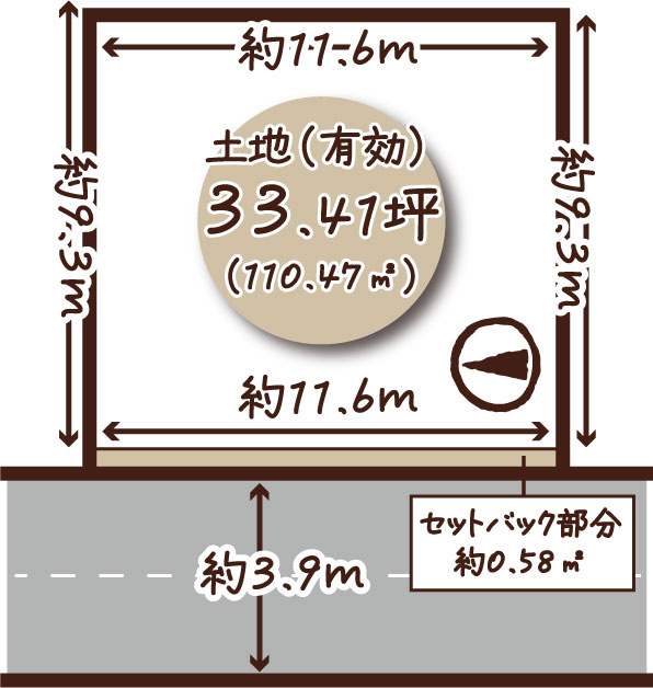 一乗寺松田町　建築条件無土地の土地図