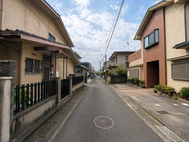 一乗寺松田町　建築条件無土地の前面道路含む現地写真|（4/25撮影）