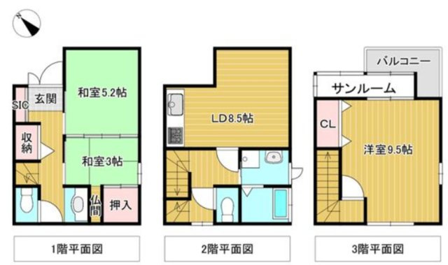 灘区岸地通1丁目の間取り|暮らしに合わせて自由に活用できる、サンルーム
