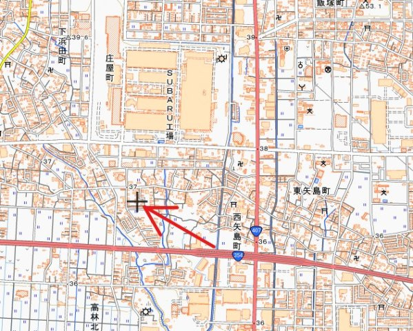 太田市　二棟一括アパートの地図