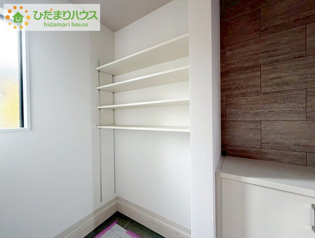 郡山市富田町9期　新築戸建　2号棟の収納|パントリー完備で散らかりがちなキッチン回りもラクラクお片付けできちゃいます！(*^-^*)