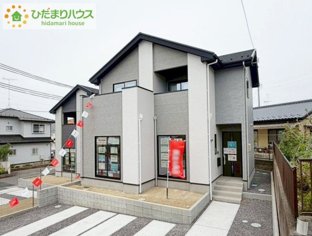 郡山市富田町9期　新築戸建　2号棟の外観|洗練された美しさが生まれる、スタイリッシュな外観です(^^)/