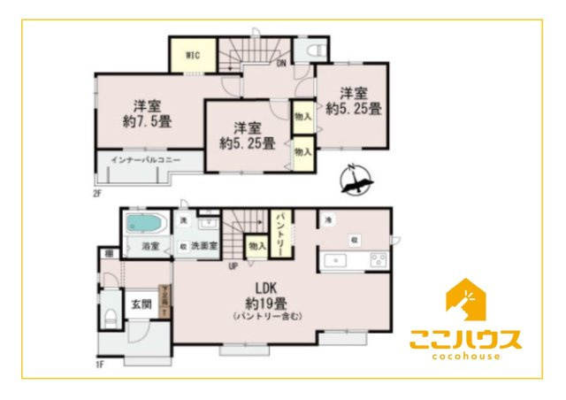 名護市宇茂佐1556番　新築戸建て　全7棟　B号棟の間取り|「今から見たい！」当日の見学も大歓迎！