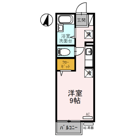 【間取り】 | アメニティ大美野　A