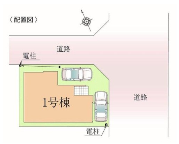 越谷市宮本町新築戸建ての区画図