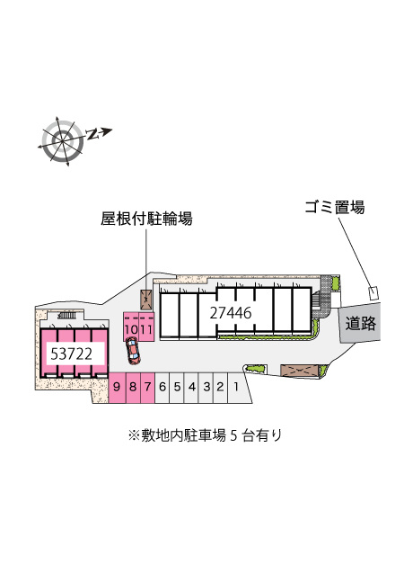広島市佐伯区千同１丁目のアパートの区画図|画像4