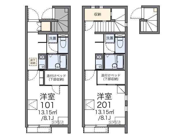 廿日市市宮島口２丁目のアパートの間取り|画像2