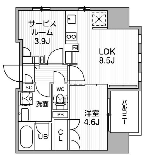 グランエール西日暮里NORTHの間取り