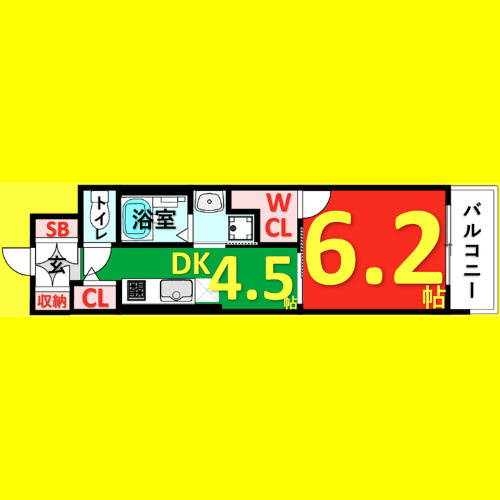 エステムコート名古屋ライブゲート　名古屋市賃貸　仲介手数料無料の間取り