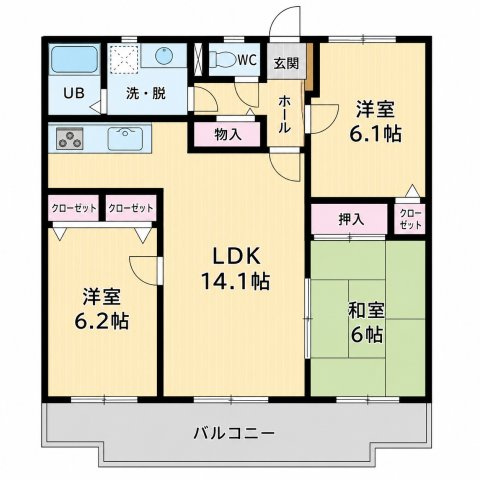 グラン・シャリオの間取り|別号数タイプ