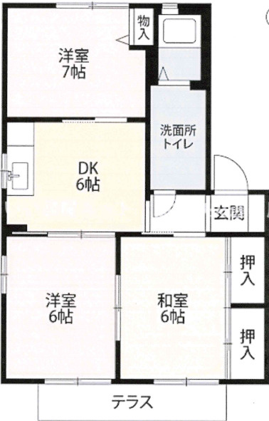 満室！善通寺市　二棟一括の間取り