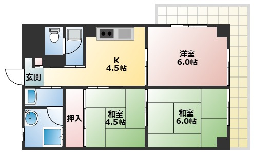 【間取り】 | 高槻グランドハイツ