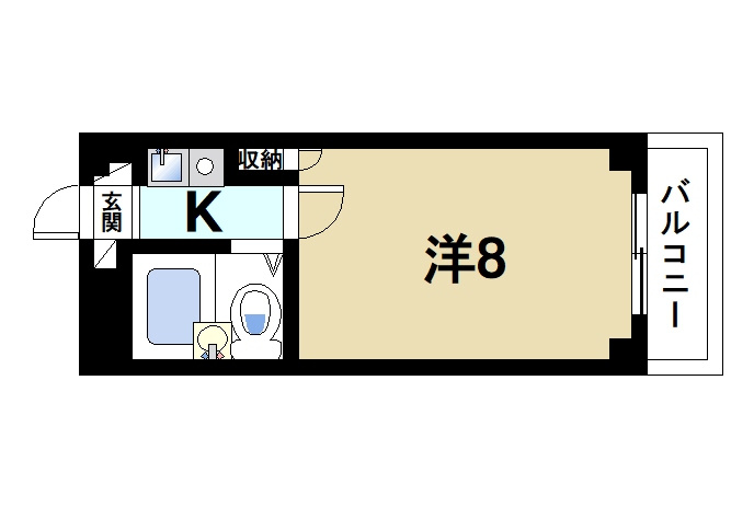 メゾンアンテルナ奈良の間取り|シンプルで使いやすい間取りです