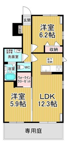 【間取り】 | Ｌｅ Ｌｉｅｎ (ル リアン）Ⅴ | ファミリーさん向けのお部屋です♪
