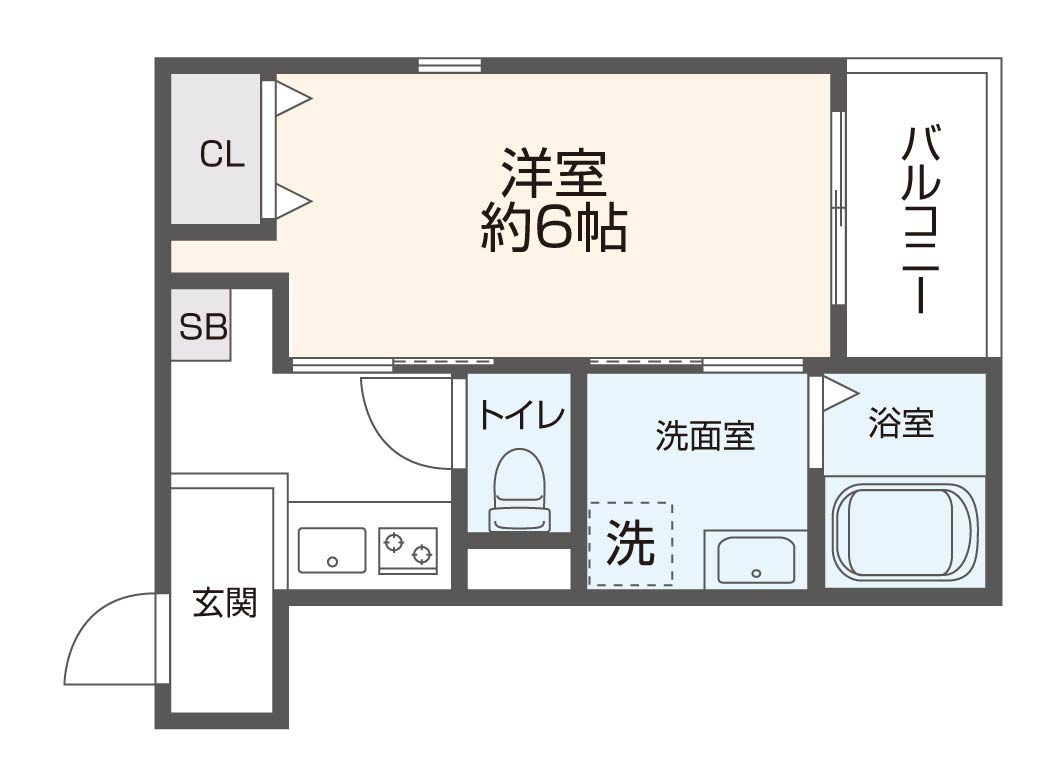 グラシアスコート長瀬( 近畿大学 一人暮らし )の間取り