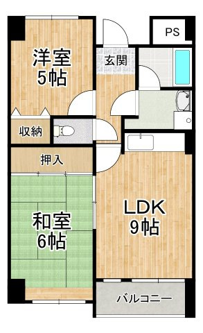 【間取り】 | エルベ深井 | 反転タイプ有り