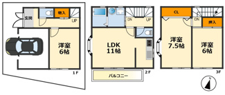 【間取り】 | 御影本町4丁目戸建 | 駐車場あり戸建　マンションと月々の費用を比較してみてください。