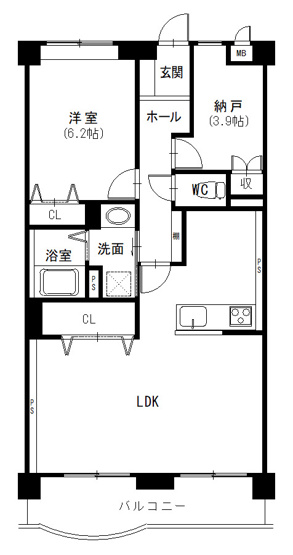 【間取り】 | 朝日プラザメルクマール眉山東