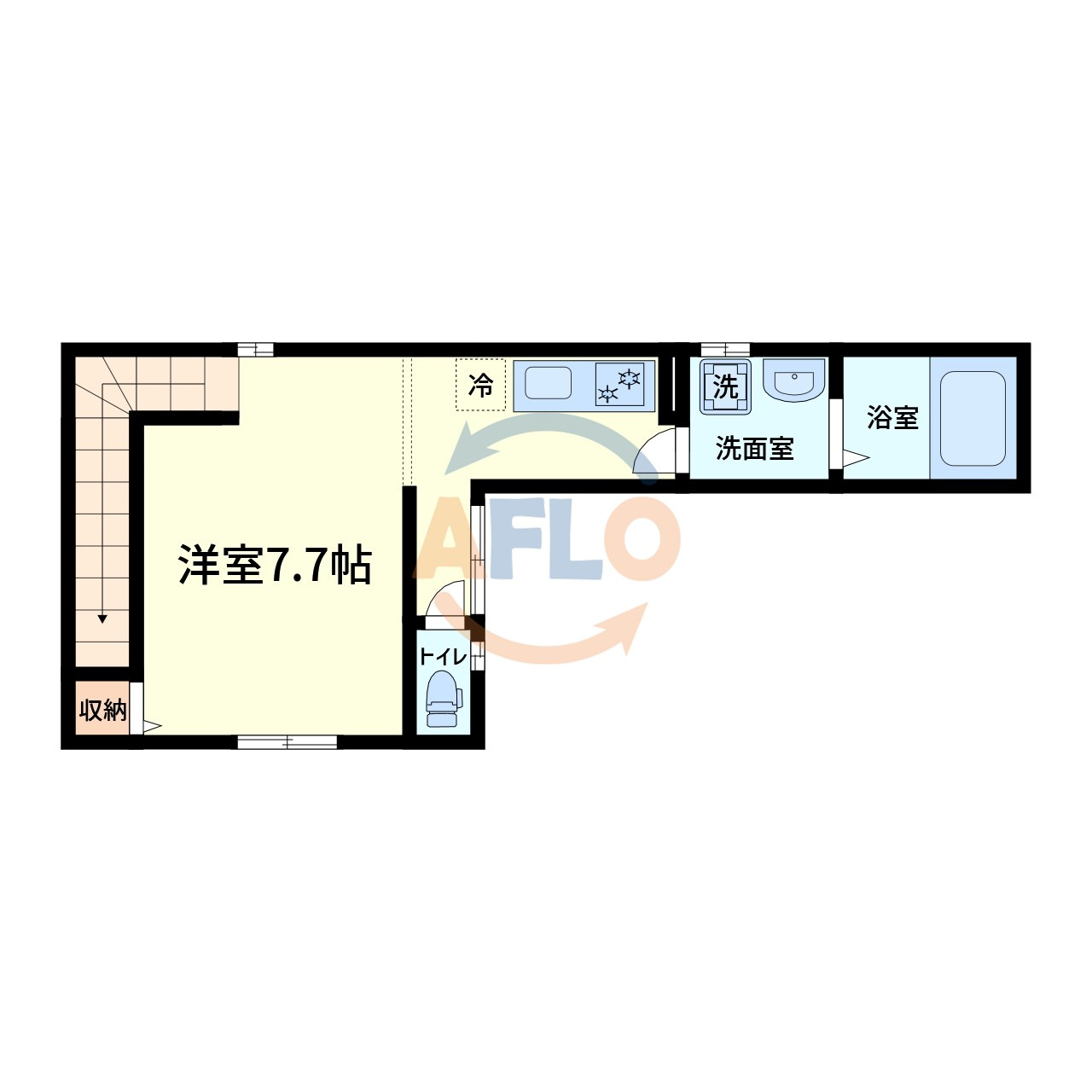 弁天5丁目5-6　長屋の間取り|（仮）弁天5丁目新築計画　間取り