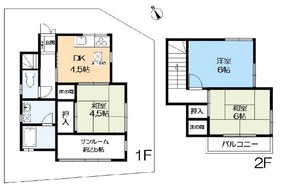 御影中町2丁目戸建ての間取り