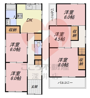 【間取り】 | 堺市東区日置荘西町２丁戸建