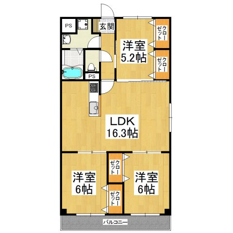 【間取り】 | 第３山内マンション