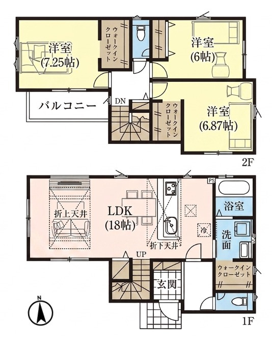 [新築住宅] 行田市持田 全1棟の間取り