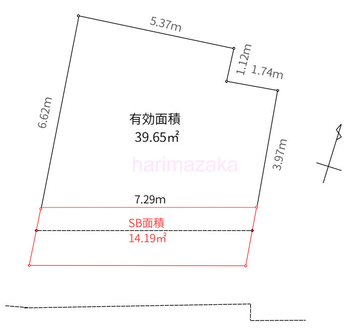 文京区千駄木１丁目新築戸建の間取り|南道路の建築条件付き土地。小さいながらも生活しやすい建物プラン（参考）になってます