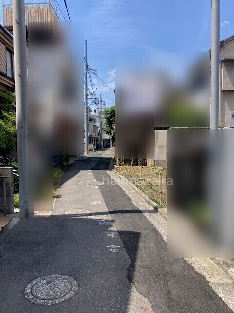 文京区千駄木１丁目新築戸建の前面道路含む現地写真|静かな住宅地です
