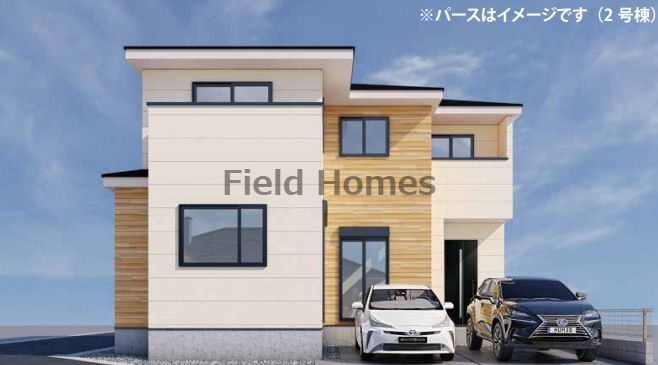 厚木市三田新築戸建て　2期2号棟の外観|外観イメージ「厚木市三田新築戸建て　2号棟」
