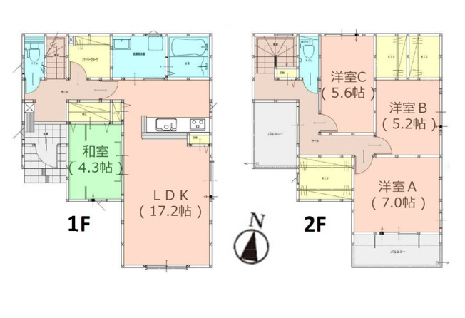 【間取り】 | 糟屋郡宇美町宇美東1丁目3期　1号棟（全1棟）【仲介手数料無料・0円】 | 平日、土日祝日もお好きな日時にご見学可能です。お気軽にお問合せ下さい。