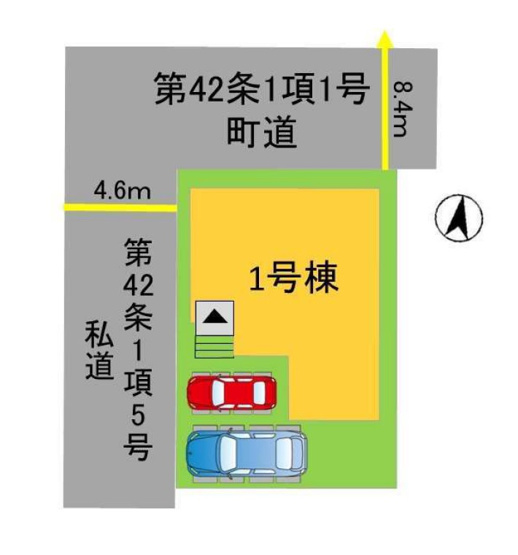 【区画図】 | 糟屋郡宇美町宇美東1丁目3期　1号棟（全1棟）【仲介手数料無料・0円】 | 区画図です。1号棟