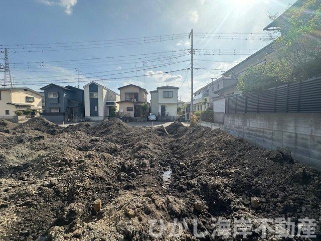 茅ヶ崎市甘沼　売地　全4区画の展望|4月24日撮影　造成工事中　現地外観