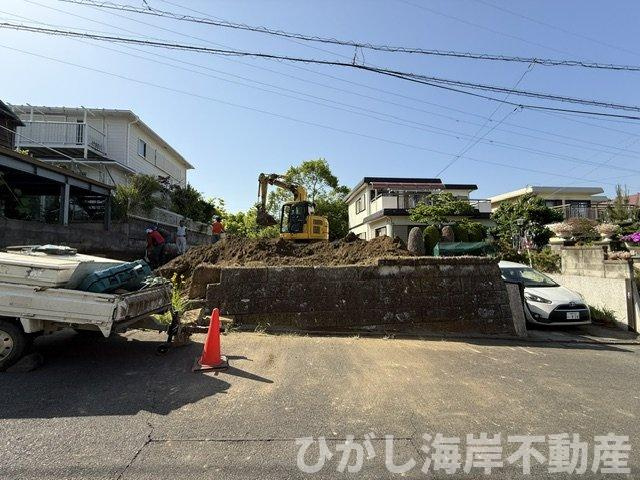 大磯町石神台１丁目　売地の外観|5月18日撮影　造成工事中　現地外観
