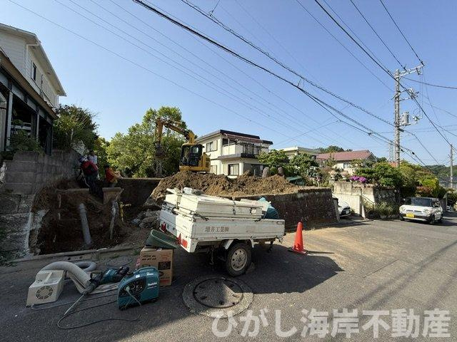大磯町石神台１丁目　売地の外観|5月18日撮影　造成工事中　現地外観