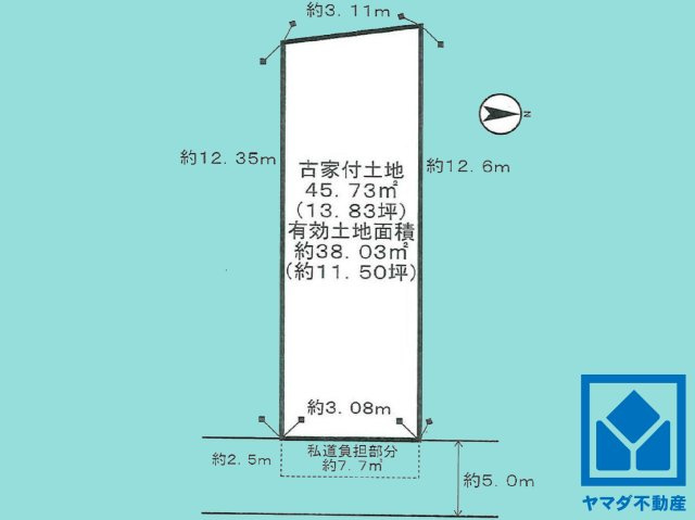 伏見区向島本丸町の土地図