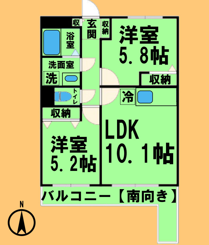 サンプロスミタニの間取り