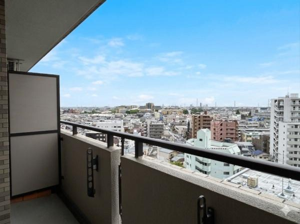 【バルコニー】 | グリーンコーポ淵野辺弐番館 | 12階建最上階、南西角住戸につき、陽当たり、眺望良好です♪