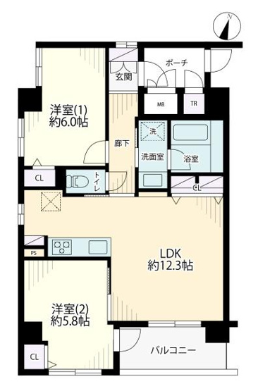 【間取り】 | グリーンコーポ淵野辺弐番館