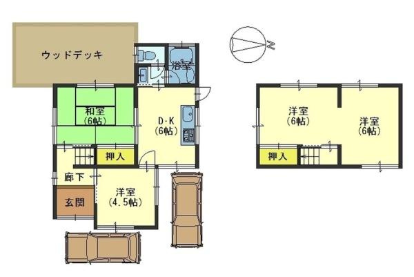 貴志川町西山　中古戸建の間取り