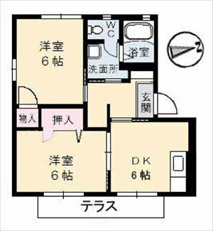 【間取り】 | ムーンライトだいせん　Ｂ棟