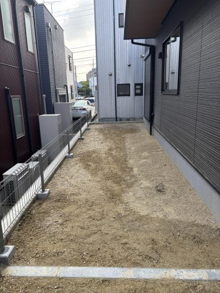 豊田市前山町　全2棟・1号棟の庭|ウッドデッキやBBQ。想像が膨らむお庭