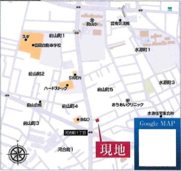 豊田市前山町　全2棟・1号棟のその他|交通アクセス図です。
