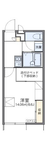 レオパレステイルザウエストの間取り