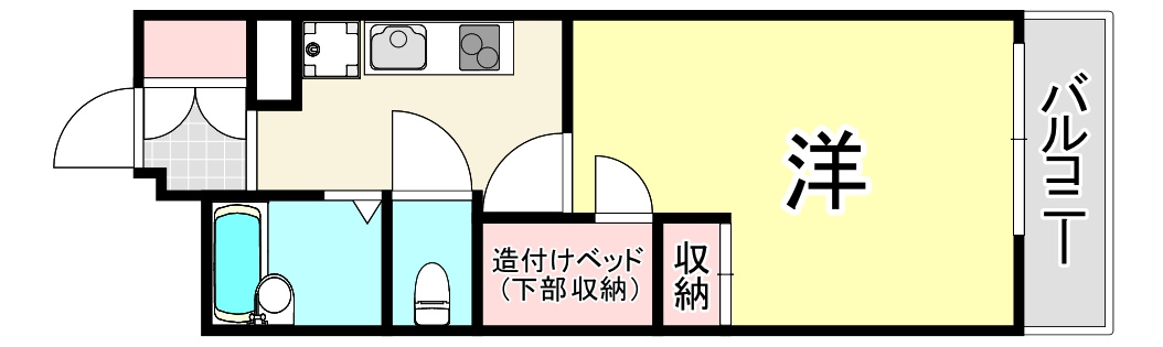 レオパレスグリーンアンバーの間取り