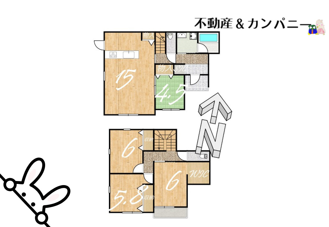 北井門5丁目の新築のおうち　松山市北井門５丁目新築戸建の間取り