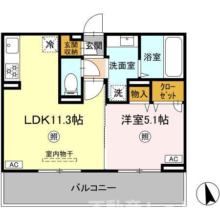 パストラル松橋Ⅱの間取り