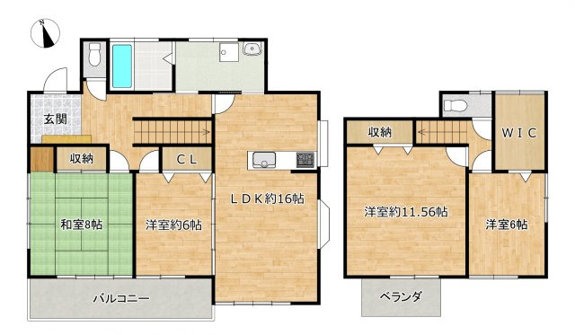 壬生町安塚　中古戸建の間取り
