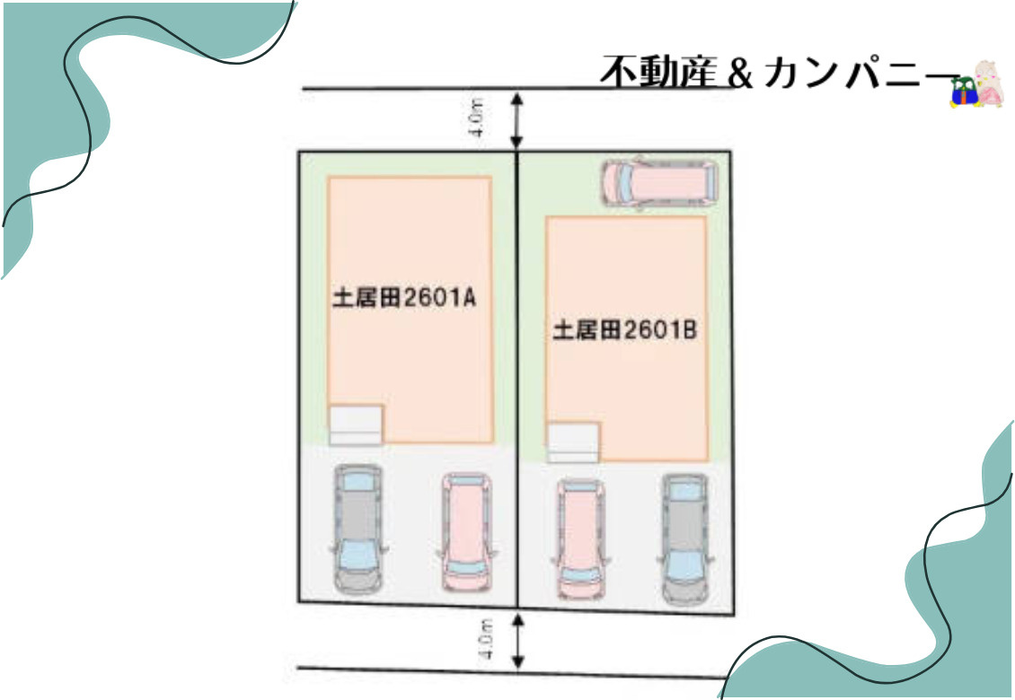 LAVIE土居田2601A　松山市土居田町の新築戸建の区画図