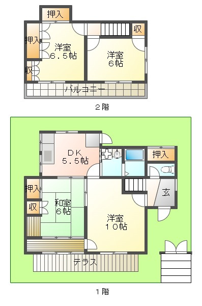 本多聞2丁目戸建の間取り
